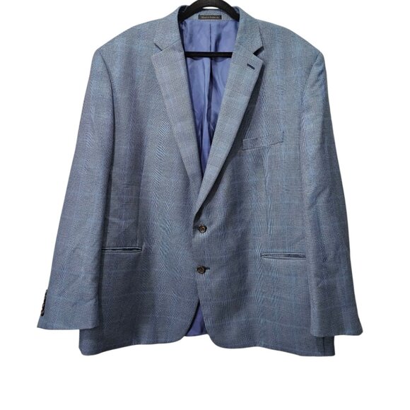 Lauren Ralph Lauren Suit Jacket Plaid Check Single Breast Blue And Black Blazer - Picture 1 of 9
